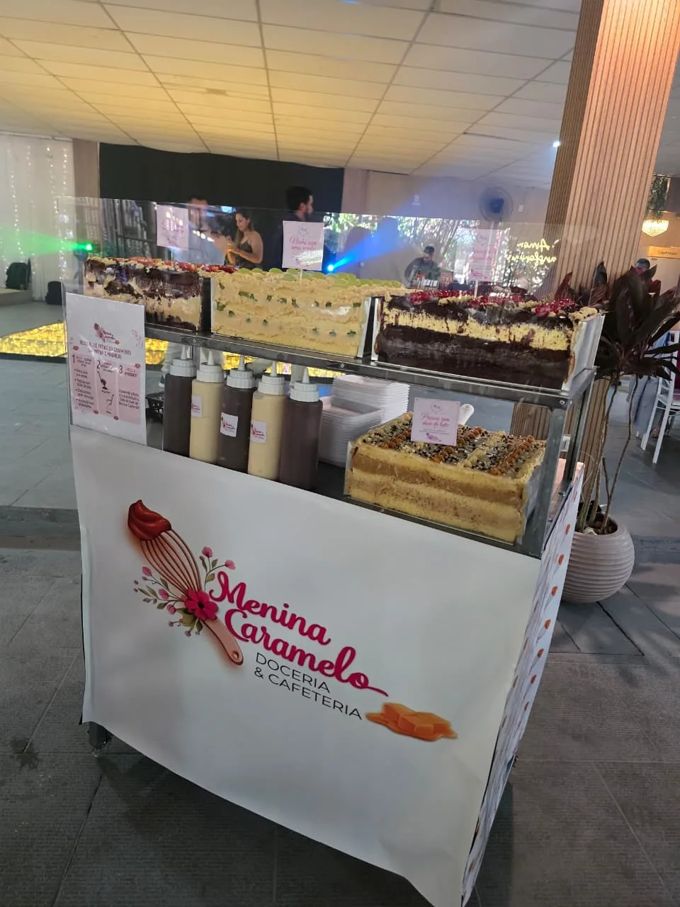 Estação do Festival de Fatias montada num casamento